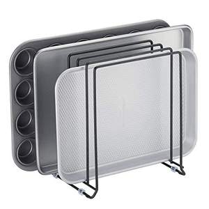 X-Large vassoio portaoggetti in acciaio Organizer Rack armadio da cucina supporto diviso per coperchi per pentole tagliere fogli da forno - Product Image 1