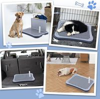 Hunde-Toilettentrainer Umweltfreundlicher Tragbarer Rutschfester Welpenunterlage-Halter mit Säule für Zuhause