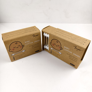 Coton-tiges en bambou jetables à double tête, personnalisables, de haute qualité, pour bébés, usage domestique et maquillage, 55 pièces - Product Image 5
