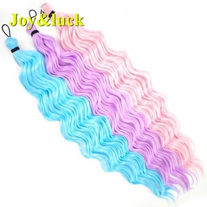 Estensioni per Capelli Sintetiche Ombre Colorate <span class=keywords><strong>Serie</strong></span> Nuovi Colori <span class=keywords><strong>Anna</strong></span> Curl per Trecce all'Uncinetto - Ingrosso Fabbrica - Product Image 4