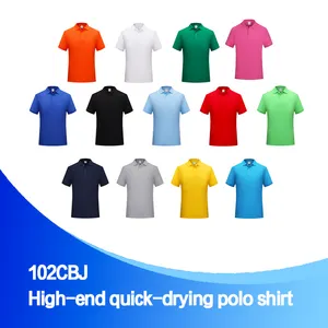 G1-102CBJ 230 Grams High Quality Pure Cotton Lightweight Men's Base Layer T-Shirt Polo Button Tee Workwear