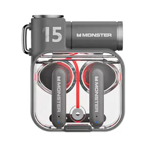 Monster Original XKT15 TWS auricular elegante inalámbrico Bluetooth para iPhone Huawei Xiaomi con indicador de batería LED para viajes