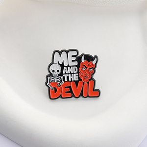 Sming Pins <span class=keywords><strong>ME</strong></span> et le diable émail broches personnalisé squelette et démon broches revers Badges vêtements Punk bijoux cadeau - Product Image 4