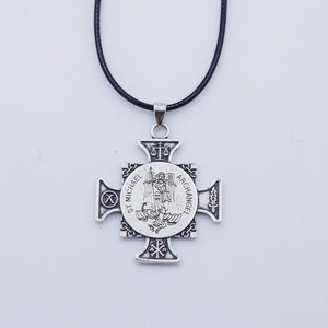 Collier de protection du saint patron Archange Saint Michel, médaille de saint catholique, bijoux de justice et de justice - Product Image 4