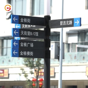 จากัวร์ผู้ผลิตที่กำหนดเองสัญญาณทิศทางเชิงพาณิชย์ถนน Fingerpost Wayfinding ป้ายอิสระ - Product Image 3