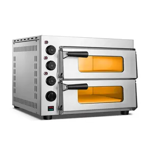 Double deck industrial gas pizza oven domestic mini electric gas baking oven Energy saving hot commercial 2 layers 2 decks oven