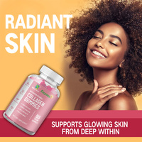 Gummies de collagène végétalien avec biotine, vitamine C et peptides pour la santé des cheveux, de la peau et des ongles, renforce les os et les articulations, beauté quotidienne