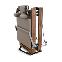 Machine de Pilates pliable en bois de noyer de luxe, équipement de qualité commerciale supérieure pour la maison, le studio, le club et la salle de sport
