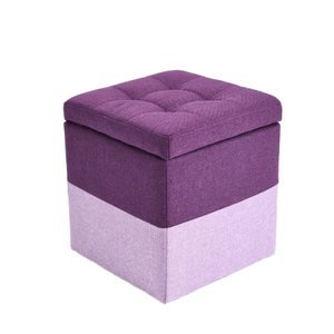 Repose-pieds en Cube pour lit de pied, rangement pliable, en lin, pour enfants, siège en Cube - Product Image 6