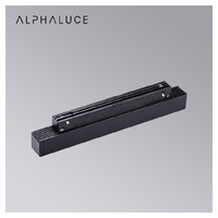 Système d'éclairage LED encastré circulaire sans cadre 48V pour plafond, tube lumineux noir 1m, rail magnétique pour couloir haut – Vente en gros