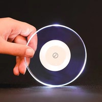 Sous-verres lumineux LED pour bouteilles de boisson, personnalisables en acrylique et EVA blanc, avec éclairage RGB, pour bars et soirées, vente en gros