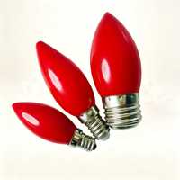 Vente directe d'usine, ampoules LED C7, E12, E14, E27, lampe LED en plastique PC, 85-220V, éclairage paysager, rouge, éclairage à 360 degrés