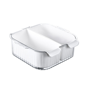 Vegetable Washing <b>Basket</b> Double Layer Plastic <b>Drain</b> <b>Basket</b> With Container Kitchen Fruit Vegetable Tools Dishwasher Safe - Product Image 5