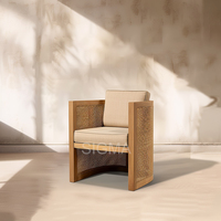 Ensemble de salle à manger de jardin SIGMA en teck massif - Tables et chaises d'extérieur modernes