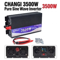 Convertisseur de tension à onde sinusoïdale pure 3000W 4000W 5000W avec double prise et écran LCD, alimentation DC 12V/24V/48V/60V/72V vers AC 220V
