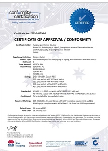 <span class=keywords><strong>Prise</strong></span> de courant étanche IP66 de style australien IGERCN, <span class=keywords><strong>connectée</strong></span> WiFi <span class=keywords><strong>Tuya</strong></span>, 15A, avec minuterie pour appareils électroménagers, réseau NFC, 2 prises, fiche AU - Product Image 5