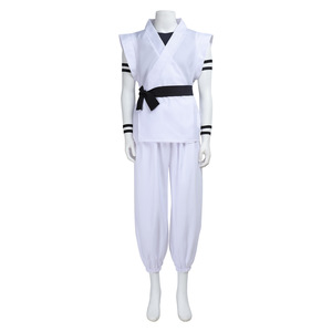 Costume <span class=keywords><strong>de</strong></span> Ryomen Sukuna, tenue <span class=keywords><strong>de</strong></span> kung-fu blanche avec autocollants <span class=keywords><strong>de</strong></span> <span class=keywords><strong>tatouage</strong></span>, costume <span class=keywords><strong>de</strong></span> cosplay complet <span class=keywords><strong>pour</strong></span> la scène Ryomen Sukuna contre Megumi - Product Image 1