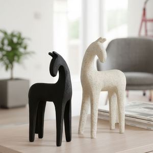 <strong>Classic</strong> Resin Horse Statue Sculpture-Elegant Home&amp;Office Decor Handcrafted <strong>Figurine</strong> for Living Room Shelf Desk and Luxury Gift - Product Image 2