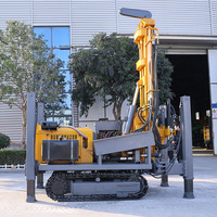 Foreuse hydraulique diesel DTH portable sur chenilles, 300 m, haute efficacité, pour forage profond et réglage rapide de la profondeur, pour puits d'eau