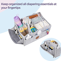 Organisateur de couches pour bébé KUYUE, organisateur de table à langer et bac de rangement essentiel pour la chambre d'enfant