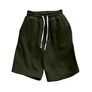 Lounge Athletic Workout Gym Training Running <b>Walking</b> Mens Fleece Shorts Soft Relaxed Fit Elastic Waist Drawstring Casual - Product Image 2