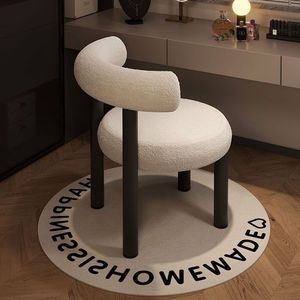Nouvelle <span class=keywords><strong>chaise</strong></span> de salle à manger rembourrée en <span class=keywords><strong>velours</strong></span> noir nordique avec <span class=keywords><strong>chaise</strong></span> ronde enduite de <span class=keywords><strong>poudre</strong></span> noire - Product Image 1