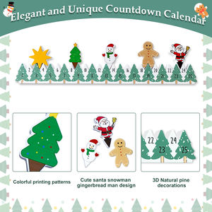 2025 Рождественский календарь обратного отсчета с елочными украшениями и уникальными милыми мультяшными рождественскими украшениями - Product Image 2