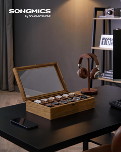 Boîte à montres en <span class=keywords><strong>bois</strong></span> artisanale, nouveau design, en <span class=keywords><strong>bois</strong></span> de manguier, avec couvercle en acrylique, organiseur de montres en <span class=keywords><strong>bois</strong></span>. - Product Image 2