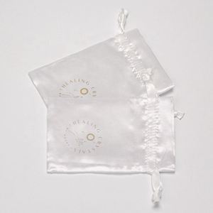 Custom Logo <b>Large</b> Size Silk Cosmetics Jewelry Pouches Satin Christmas Gift Bags - Product Image 6