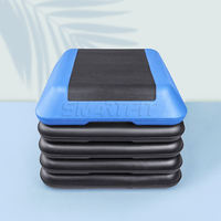 Plataforma de Step Aeróbico SMARTFIT de 5 Niveles, Antideslizante, Funcional, para Gimnasio