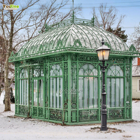 YOUFINE Magnifique gazebo d'extérieur, style antique classique victorien, en acier et en verre, serre pour mariage