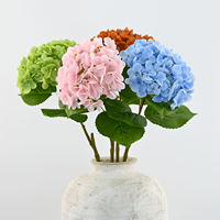 Fleur artificielle d'hortensia effet toucher réel, 62 cm, pour décoration de mariage, photographie, bouquet de mariée, fête, décoration vintage pour la maison