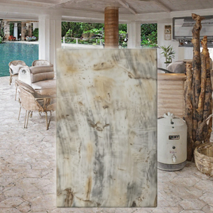 Décoration murale en verre de mer de 23,6 pouces, forme naturelle polie, décoration murale nautique de plage pour la maison, intérieur et extérieur - Product Image 3