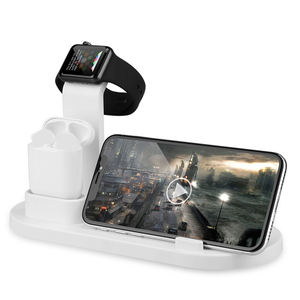 3 en 1 <span class=keywords><strong>chargeur</strong></span> à <span class=keywords><strong>Induction</strong></span> de charge sans fil support pour <span class=keywords><strong>iPhone</strong></span> 11 XS Max XR Airpods Apple Watch Station d'accueil <span class=keywords><strong>2</strong></span> en 1 - Product Image 3