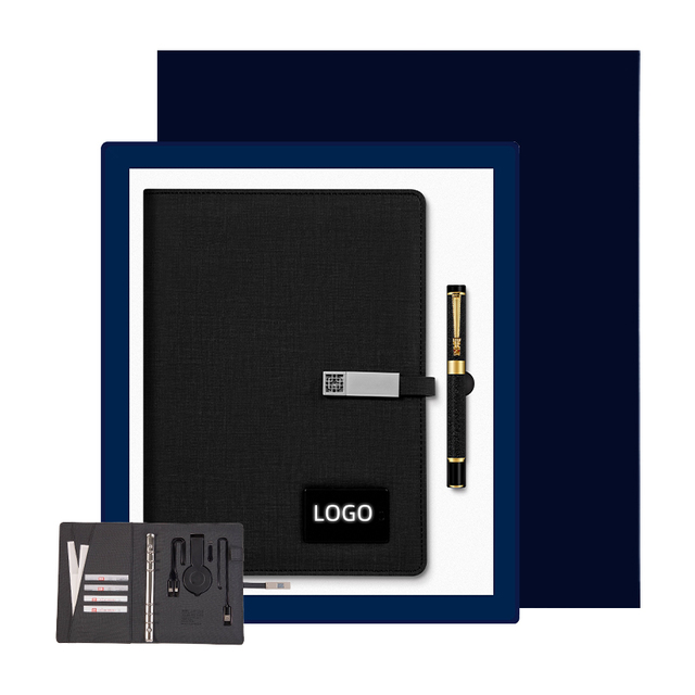 2025 Custom Smart Notebook with Logo Wireless Rechargeable 8000mAh Power Bank Personalized Eco-Friendly Notebook