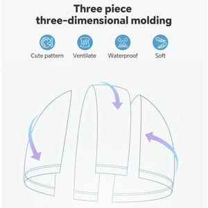 Gorros de baño elásticos personalizados de alta calidad, nuevo diseño, PU, niños, dibujos animados, peces, animales, patrón impreso para el deporte de los niños - Product Image 5