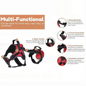 Arnés de elevación para perros con asas para lesiones de LCA, perros discapacitados o mayores, ayuda para caminar, chaleco de elevación ajustable para mascotas - Product Image 3