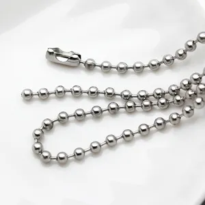 Customized Stainless Steel Keychain Bead Ball Chain Floating Locket Necklace Fashion Jewelry Parts