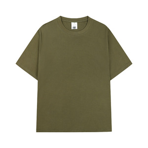 T-shirt de course à pied unisexe Gym T-shirt de haute qualité <span class=keywords><strong>270</strong></span> Gsm T-shirt lourd pour hommes T-shirt lavé à l'acide uni en coton vierge Vintage - Product Image 5