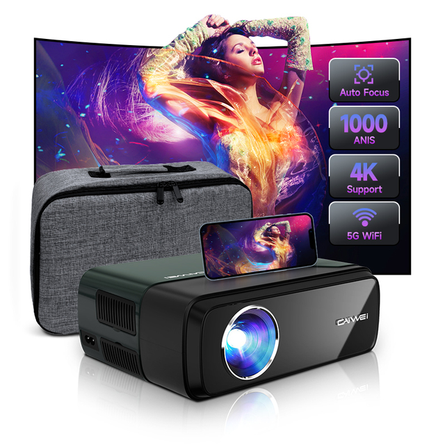 OEM Projector 4K Android Dual Wifi6 1200ANSI BT5.0 1080P Cinema Outdoor Portable Projetor