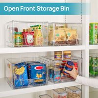 Lot de 2 boîtes de rangement pliables, portables, transparentes en PET, empilables, hermétiques, anti-fuite, résistantes au congélateur, écologiques, sans BPA, 5L, pour la maison