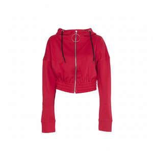 Sweat-shirt court à capuche pour femme en coton polaire, élégant, confortable, léger, chaud pour l'hiver, style décontracté streetwear, séchage rapide - Product Image 1