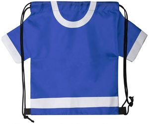 Sac à dos de sport en nylon personnalisable, sac de gym en polyester uni avec cordon de serrage, cadeau avec logo et motif lettres - Product Image 1