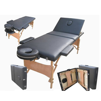 Salon de beauté professionnel Extra large Table De Massage lit Portable léger debout 3 fois Table De Massage en bois