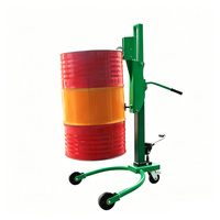 Chariot élévateur à palettes industriel haute stabilité, capacité 350 kg, pompe hydraulique manuelle à commande au pied pour barils d'huile
