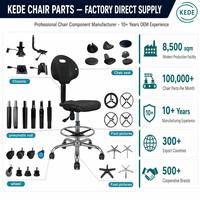 Base de chaise en nylon noir à cinq étoiles avec vérin à gaz et roulettes silencieuses, réglable en hauteur, pour pièces de chaise pivotante – Fourniture directe usine