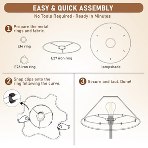 Lampe de table sans fil 5200 mAh à piles, en fer et tissu, pour événements de mariage longue durée - Product Image 2