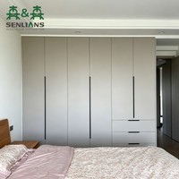 Armoire d'angle en L sur mesure, réglable, style Mid-Century Modern, convertible, autoportante, mobilier de maison pour petits hôtels et villas