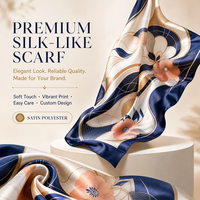 Kotak Hadiah Mewah Latar Belakang Hitam Syal Persegi Satin Motif Bunga Peony Elegan Wanita Syal Rasa Sutra Premium Syal Hadiah Grosir
