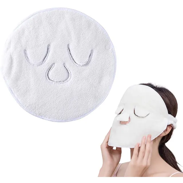 Reusable Spa Facial Towels Washable Face Mask Hot and Cold Towel Mask Moisturizing Steamer Towel Gift for Mom Sisters Friends